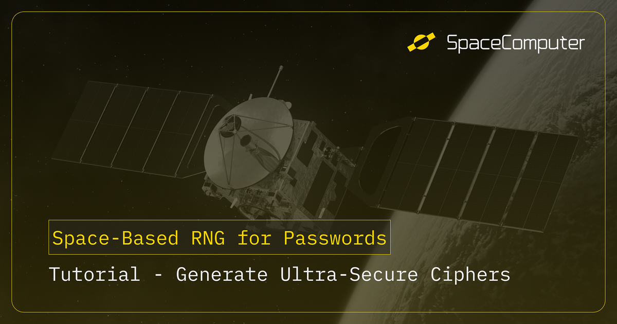 Generating Secure Passwords with Verifiable Randomness from Space